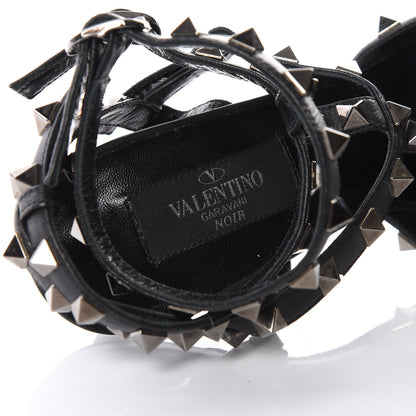 Valentino Garavani Nappa Rockstud Ankle Strap Low Heel Pumps 37 Black 7 of 7