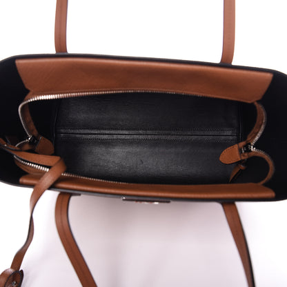 Prada Saffiano Cuir Shopping Tote Cognac Black 5 of 9