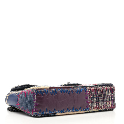 Chanel Denim Tweed Patchwork Jumbo Single Flap Multicolor 4 of 10