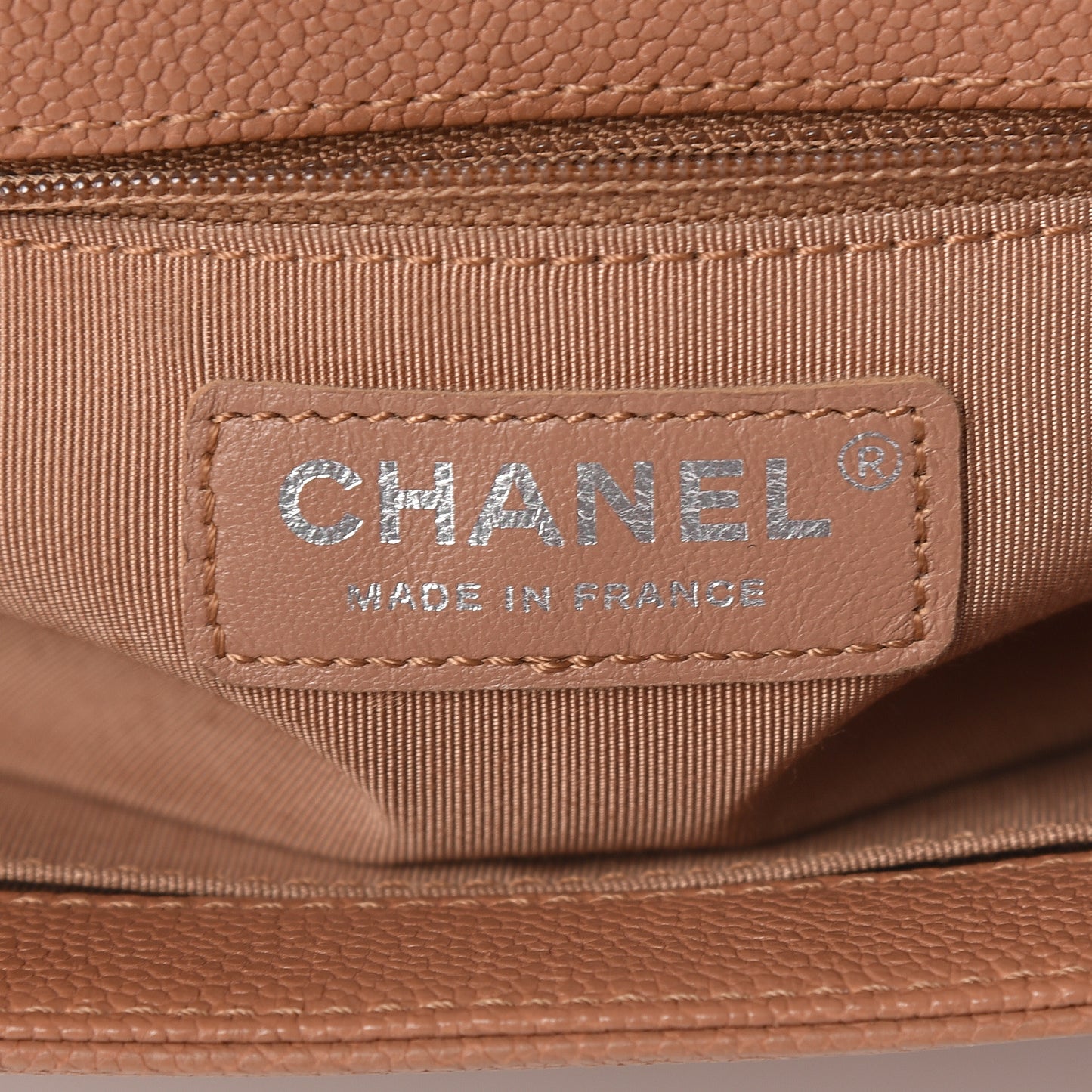 Caviar Quilted New Medium Boy Flap Dark Beige