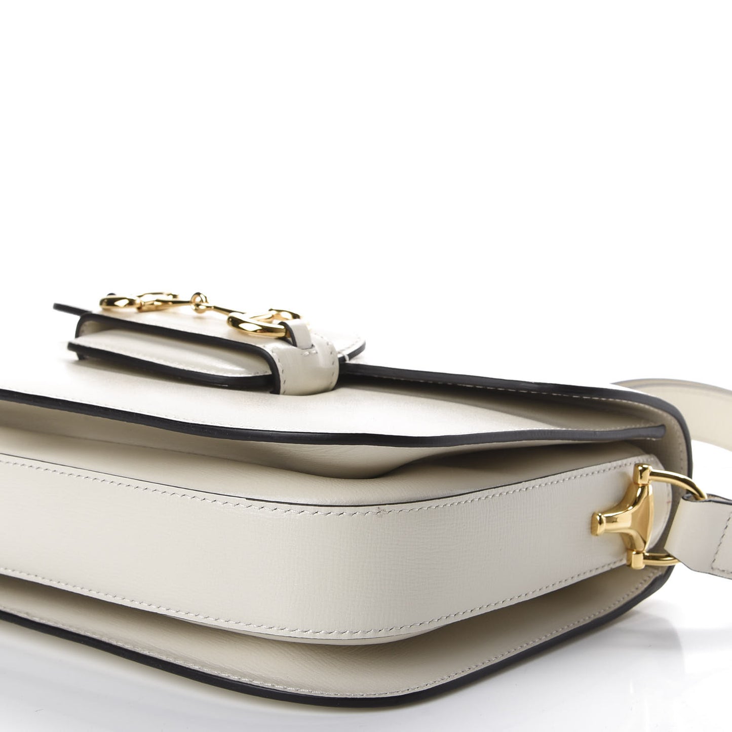 Azalea Calfskin Horsebit 1955 Shoulder Bag Mystic White