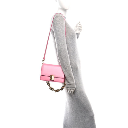 Givenchy Box Calfskin Medium 4G Cube Chain Shoulder Bag Bright Pink 2 of 9