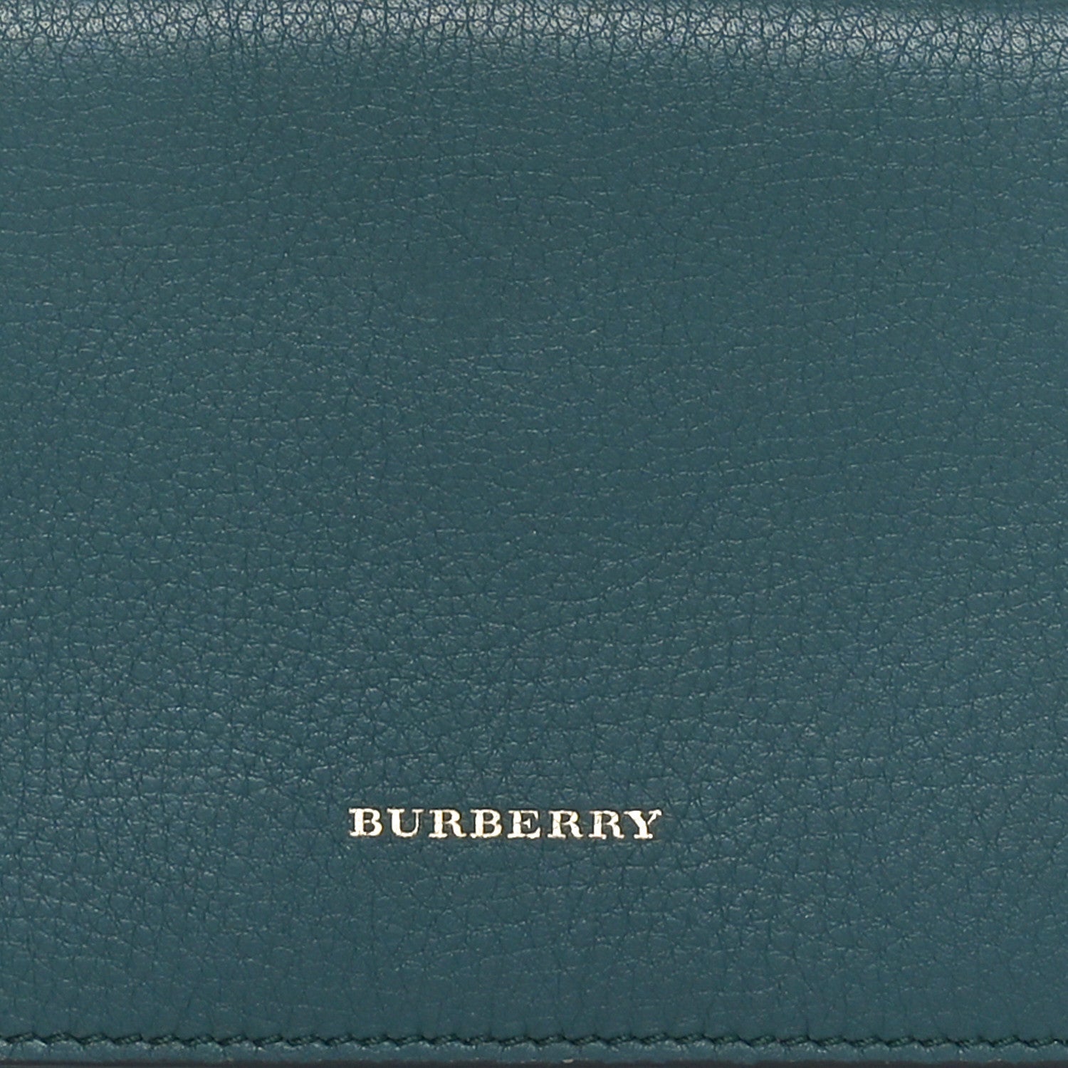 Burberry Grained Calfskin Somerset Marais Long Wallet Dark Cyan 8 of 8