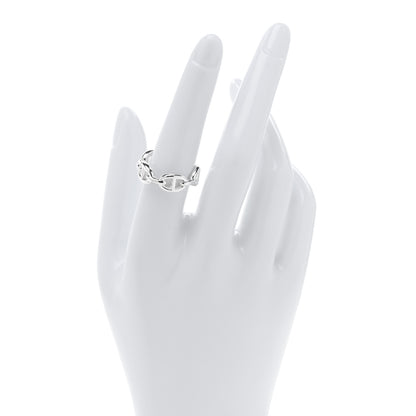 Hermes Sterling Silver PM Chaine d'Ancre Enchainee Band Ring 55 7.25 2 of 5