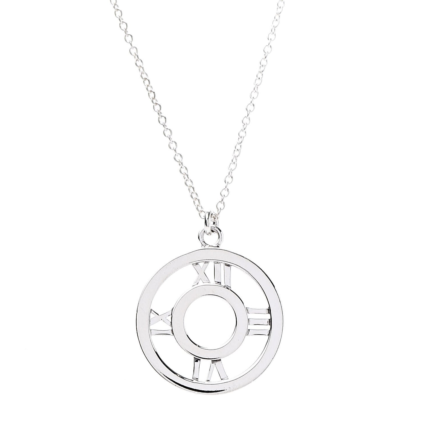Sterling Silver Medium Atlas Open Pendant Necklace