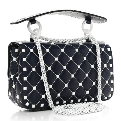 Valentino Garavani Nappa Small Free Rockstud Spike Shoulder Bag Marine 2 of 9