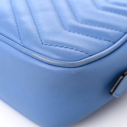 Gucci Calfskin Matelasse Mini GG Marmont Chain Shoulder Bag Clear Sky Blue 10 of 18