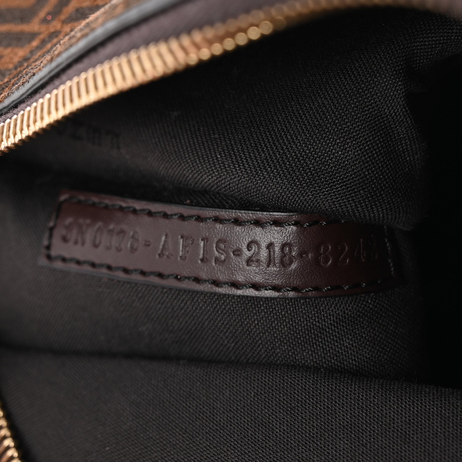 Fendi Suede Vitello King Micro FF Large Flat Pouch Sigaro  Sigaro Marrone Ebano 7 of 10