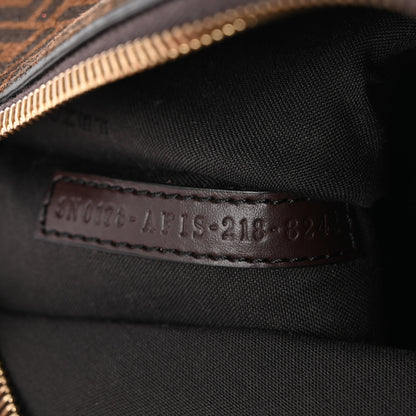 Fendi Suede Vitello King Micro FF Large Flat Pouch Sigaro  Sigaro Marrone Ebano 7 of 10