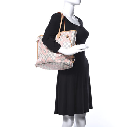 Louis Vuitton Damier Azur Tahitienne Neverfull MM 2 of 14