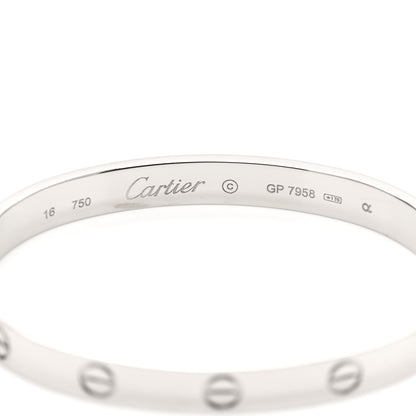 Cartier 18K White Gold LOVE Bracelet 16 3 of 4