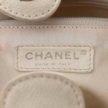 Chanel Caviar Quilted Petit Shopping Tote PST White 6 of 13