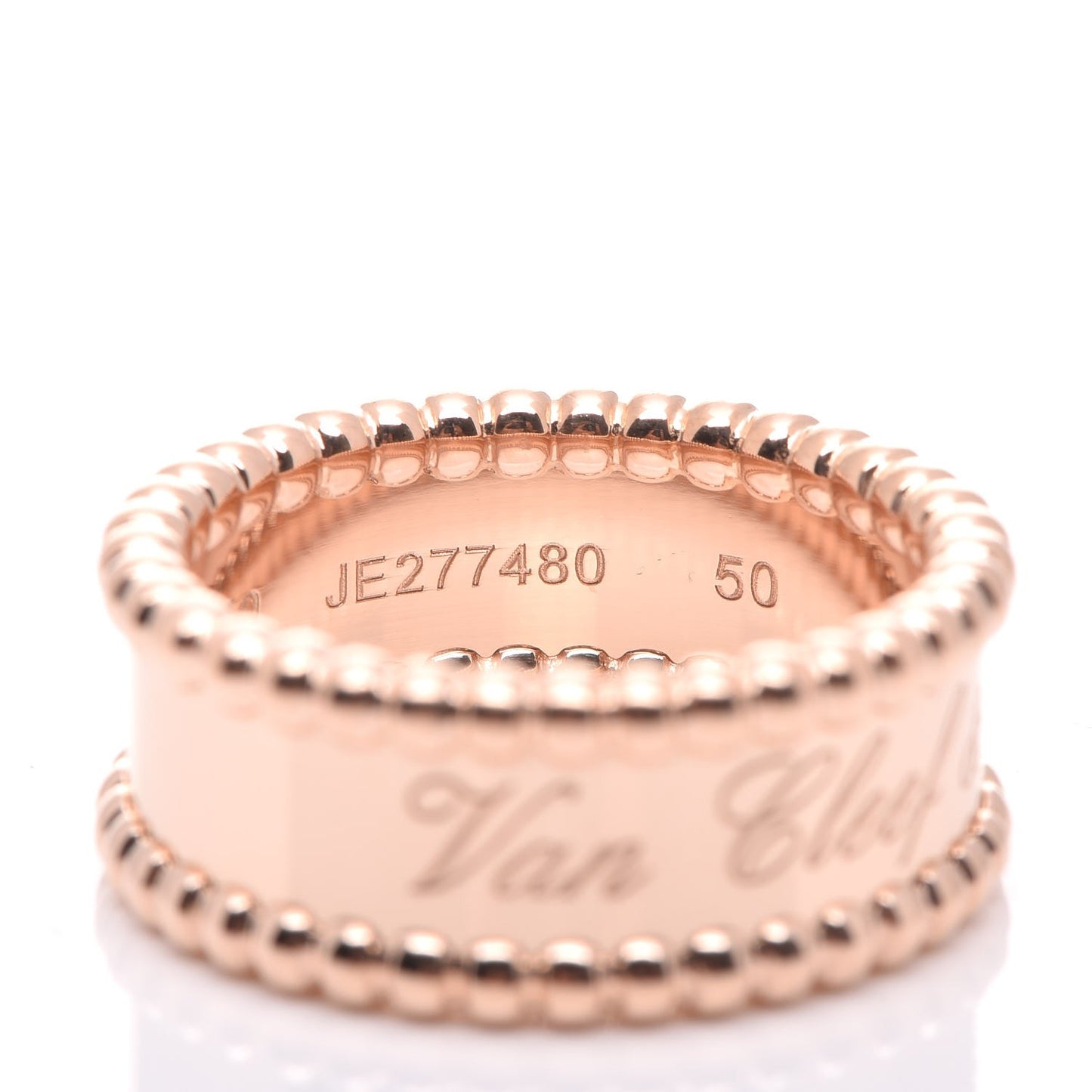 18K Rose Gold Perlee Signature Ring 50 5.25