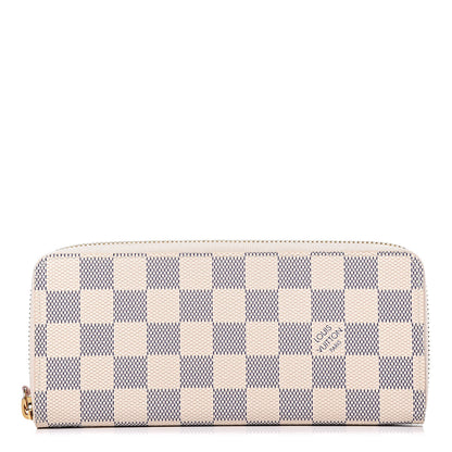 Louis Vuitton Damier Azur Clemence Wallet Rose Ballerine 1 of 10