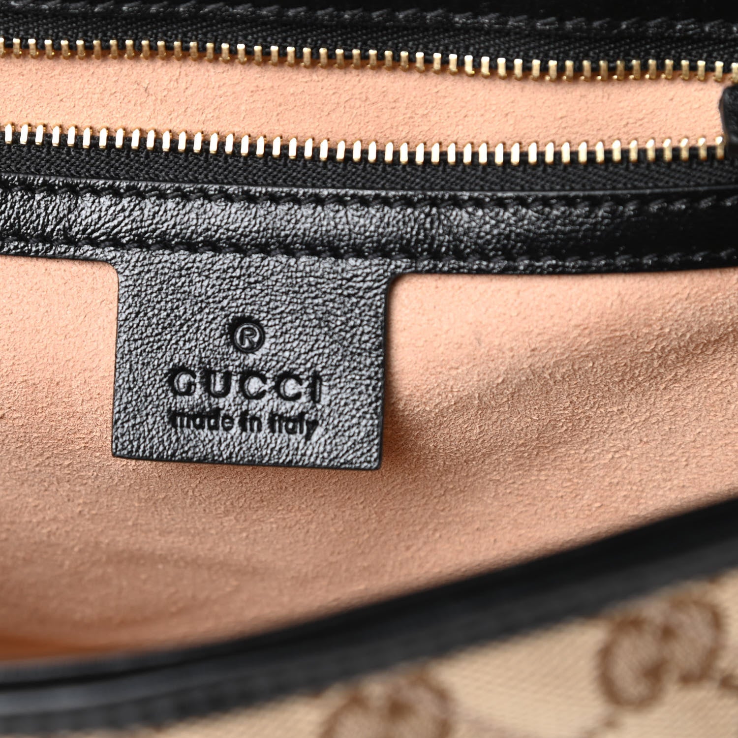 Gucci Monogram Matelasse Diagonal Small GG Marmont Shoulder Bag Beige Black 6 of 11