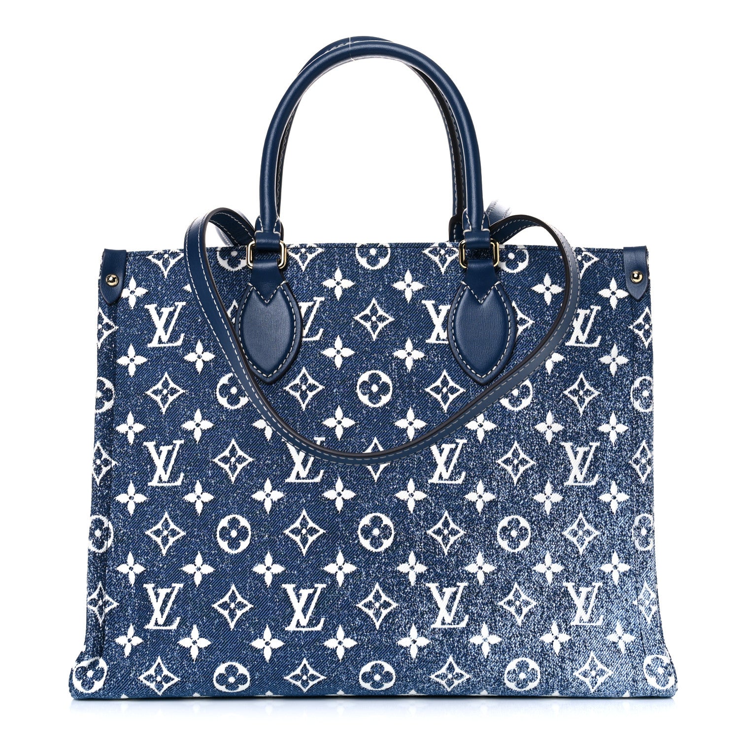 Louis Vuitton Monogram Jacquard Denim Onthego MM Bleu 1 of 8