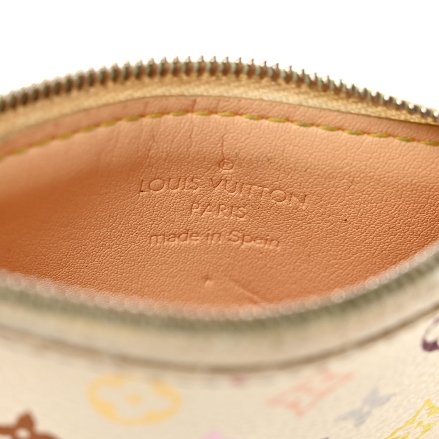 Monogram Multicolor Key Pouch White