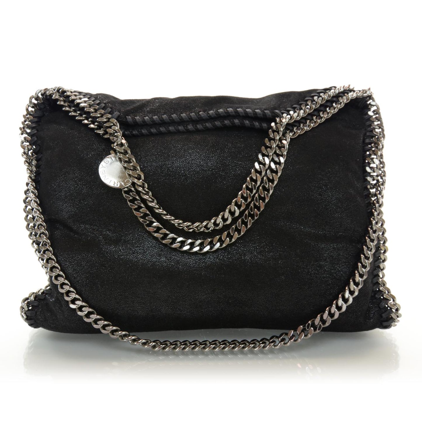 Faux Leather Falabella Tote Black