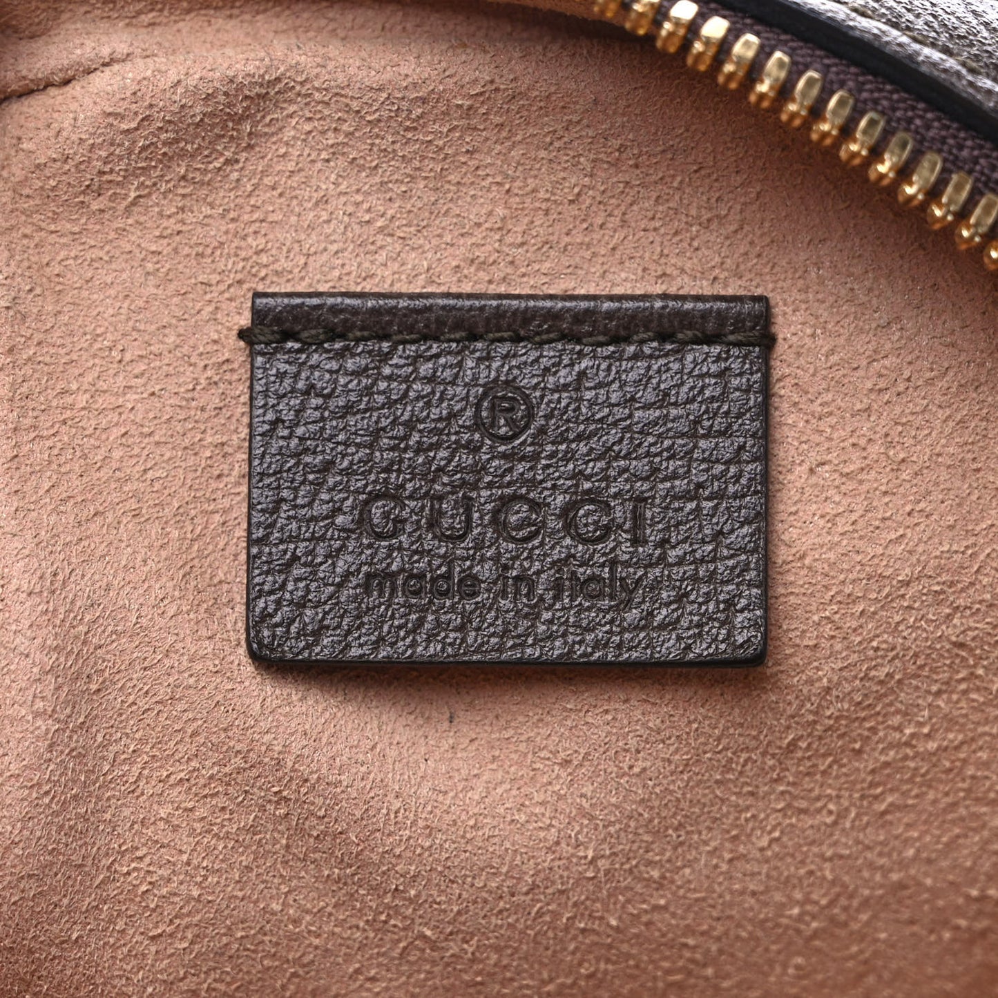 GG Supreme Monogram Web Mini Ophidia Round Shoulder Bag Brown