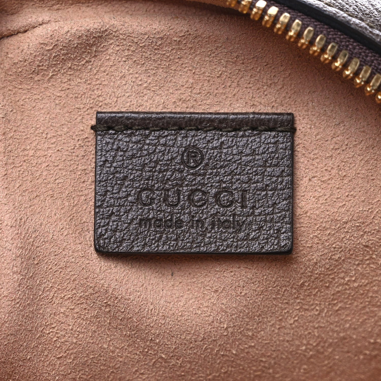 Gucci GG Supreme Monogram Web Mini Ophidia Round Shoulder Bag Brown 6 of 10