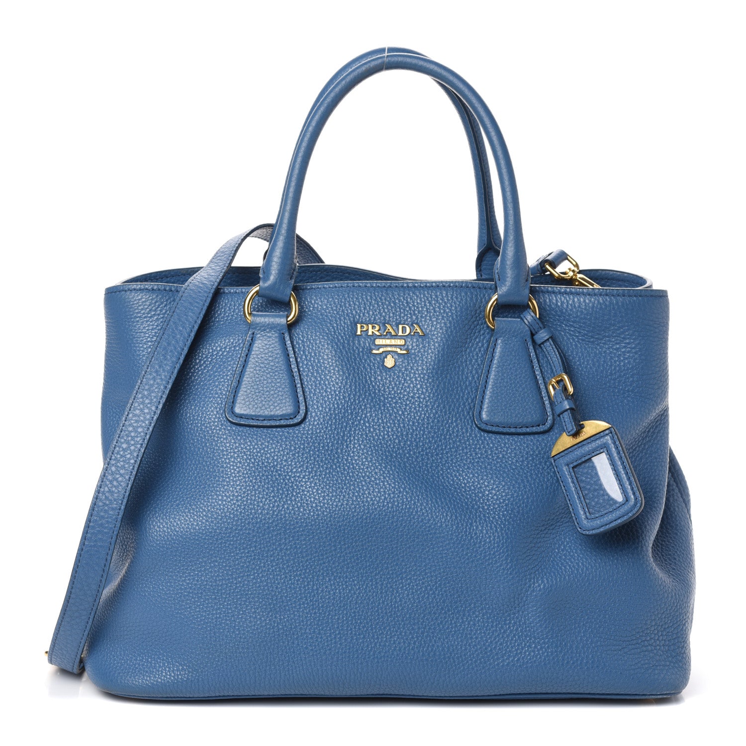 Prada Vitello Daino Tote Cobalto 1 of 11