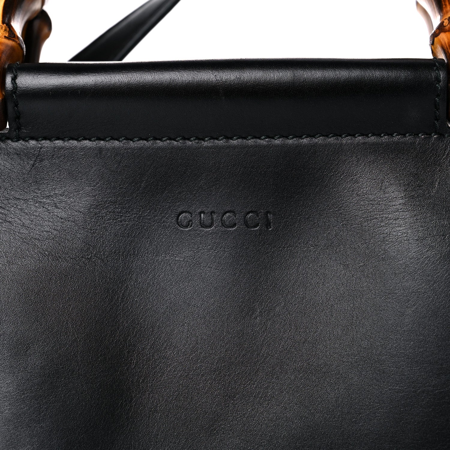 Gucci Nappa Bamboo Small Nymphaea Top Handle Bag Black 15 of 20