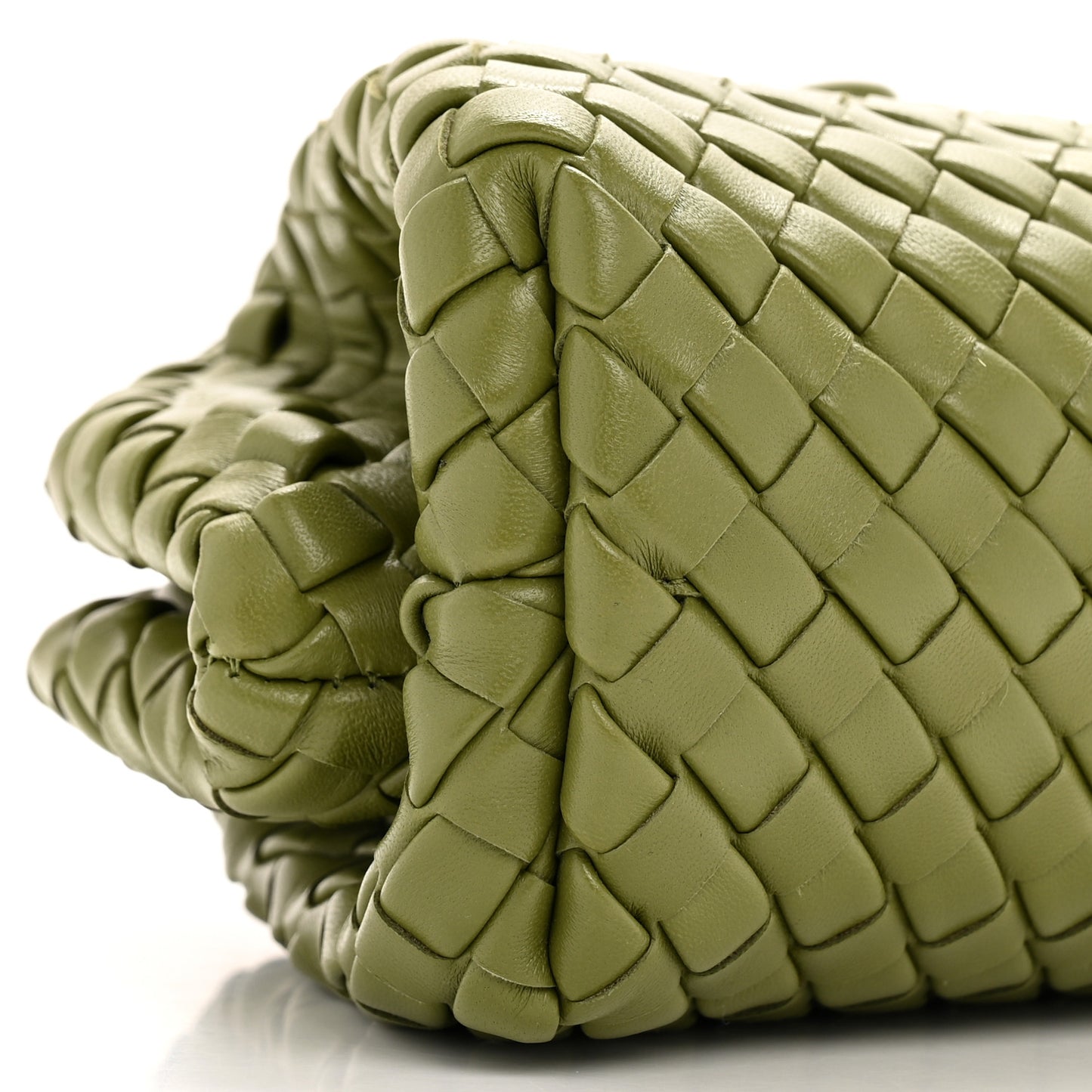 Nappa Intrecciato Small The Lauren 1980 Clutch With Chain Matcha
