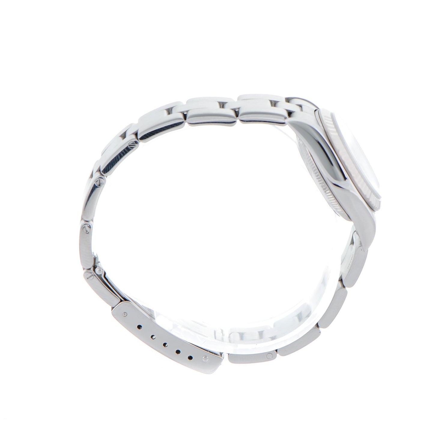 Stainless Steel 18K White Gold 24mm Oyster Perpetual Watch Pink 76094