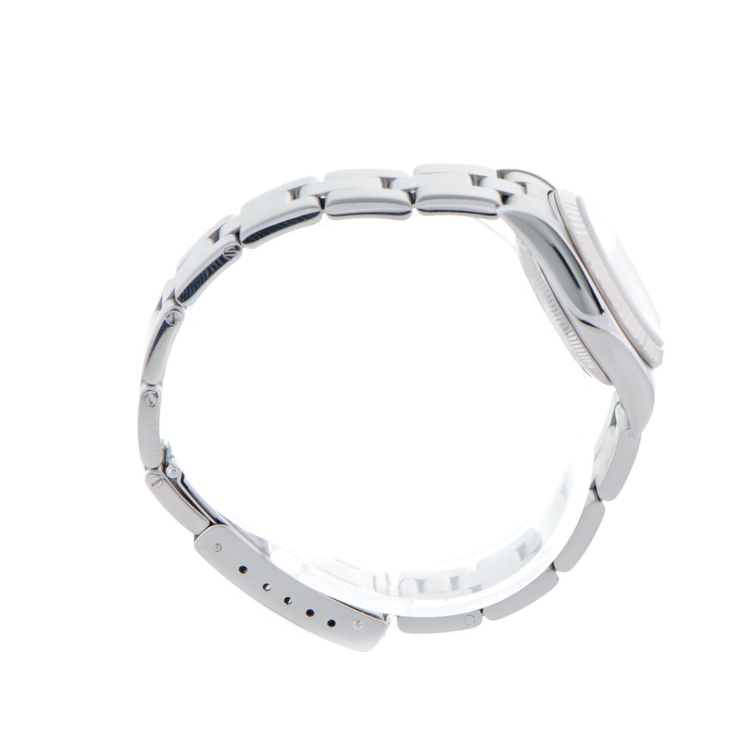 Rolex Stainless Steel 18K White Gold 24mm Oyster Perpetual Watch Pink 76094 5 of 8