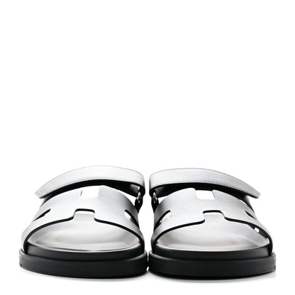 Hermes Calfskin Womens Chypre Sandals 39 Black 2 of 12