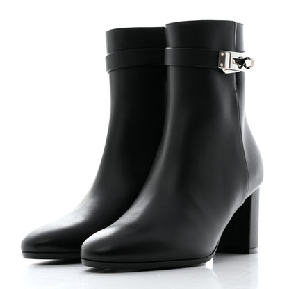 Hermes Calfskin Saint Germain Ankle Boots 37 Black 3 of 9
