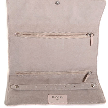 Chanel Lambskin Quilted Camellia Tri Fold Jewelry Case Light Pink 5 of 7