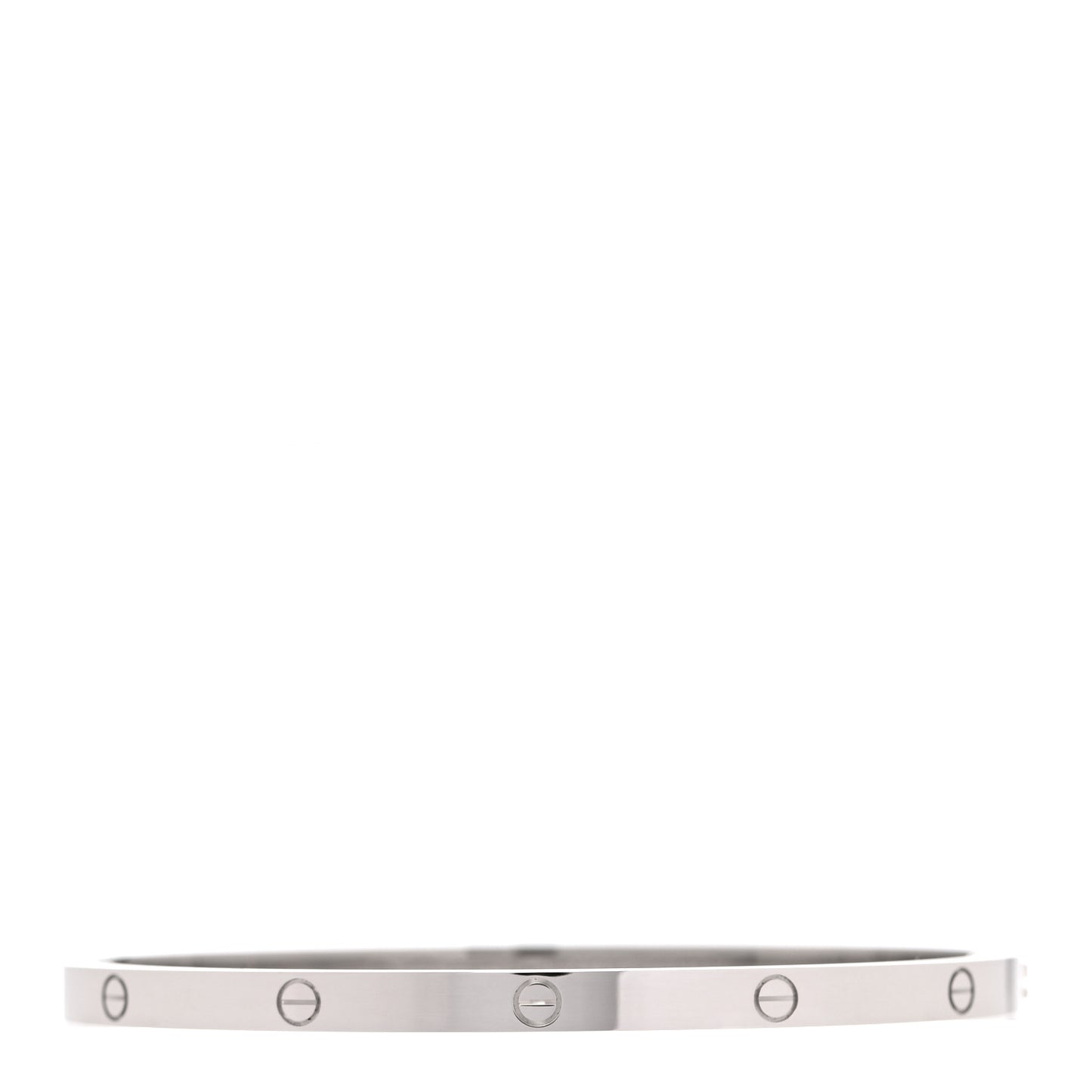 18K White Gold Small LOVE Bracelet 17
