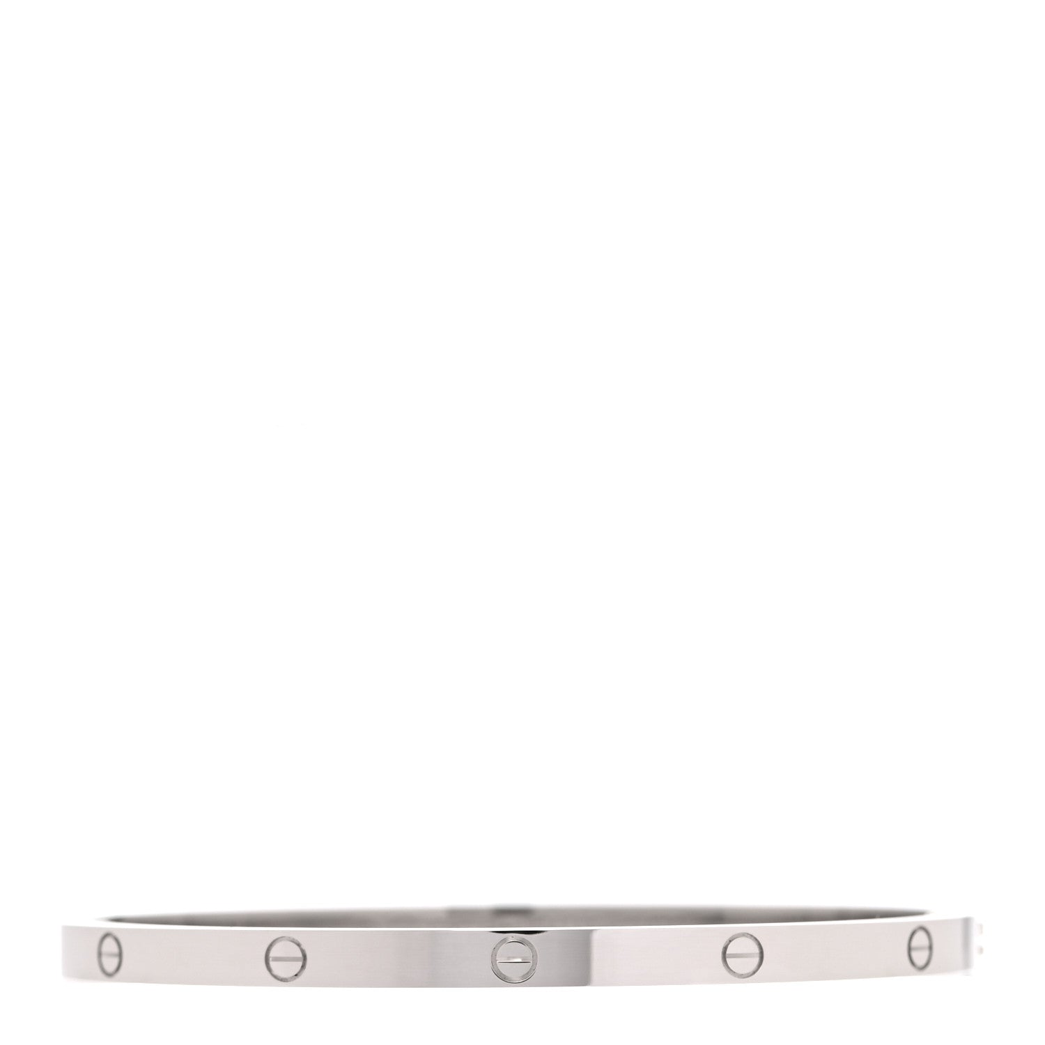 Cartier 18K White Gold Small LOVE Bracelet 17 3 of 7
