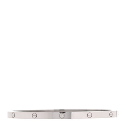 Cartier 18K White Gold Small LOVE Bracelet 17 3 of 7