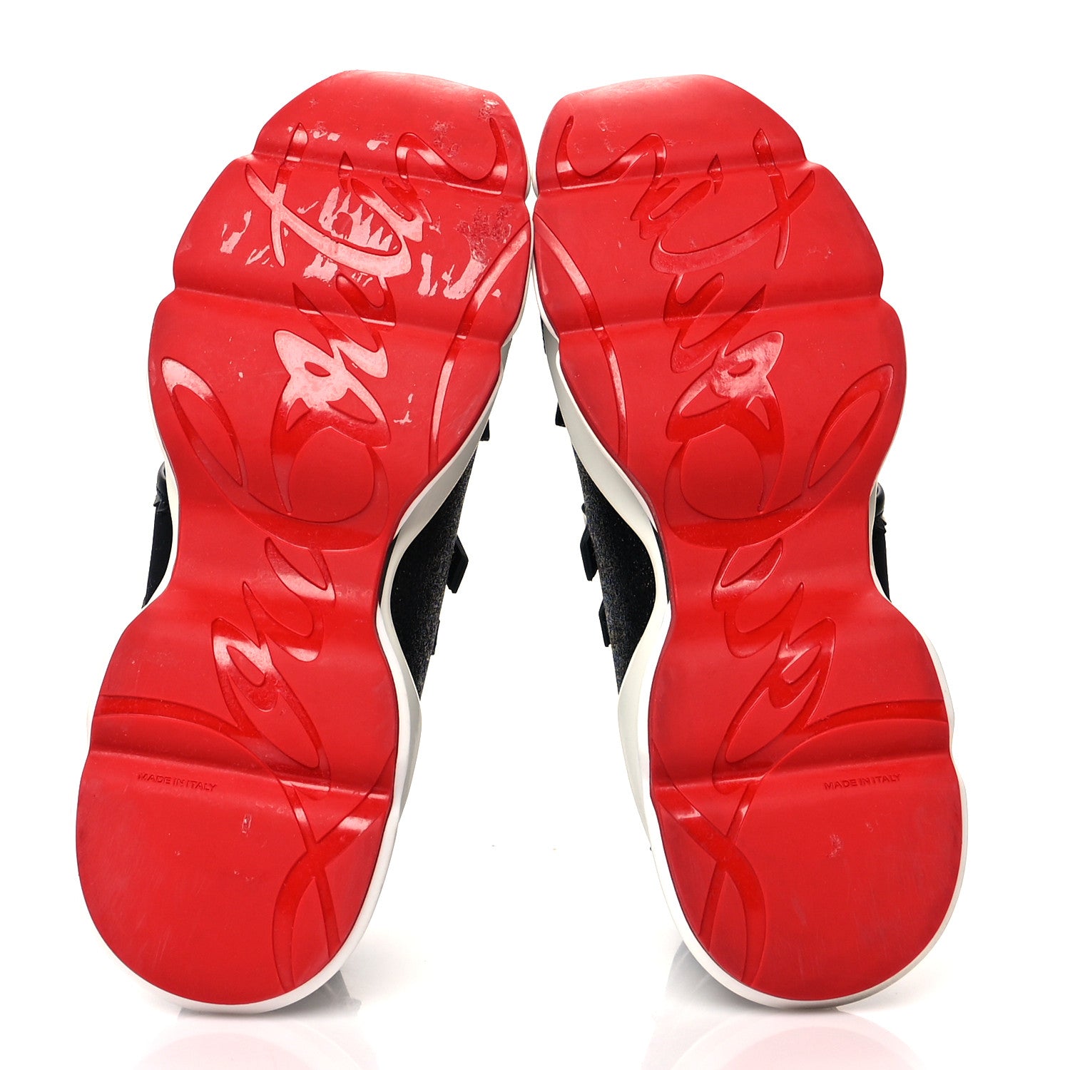 Christian Louboutin Glitter Donna Red Runner Flat Sneaker 39 Black 6 of 9