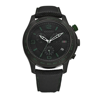 Gucci PVD Stainless Steel Nylon 45mm G-Timeless Chronograph Quartz Watch Black 1 of 5