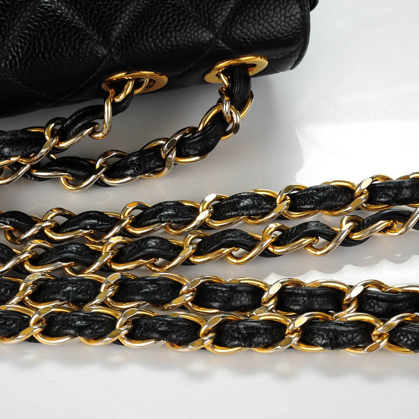 Caviar Quilted Jumbo Single Flap Black