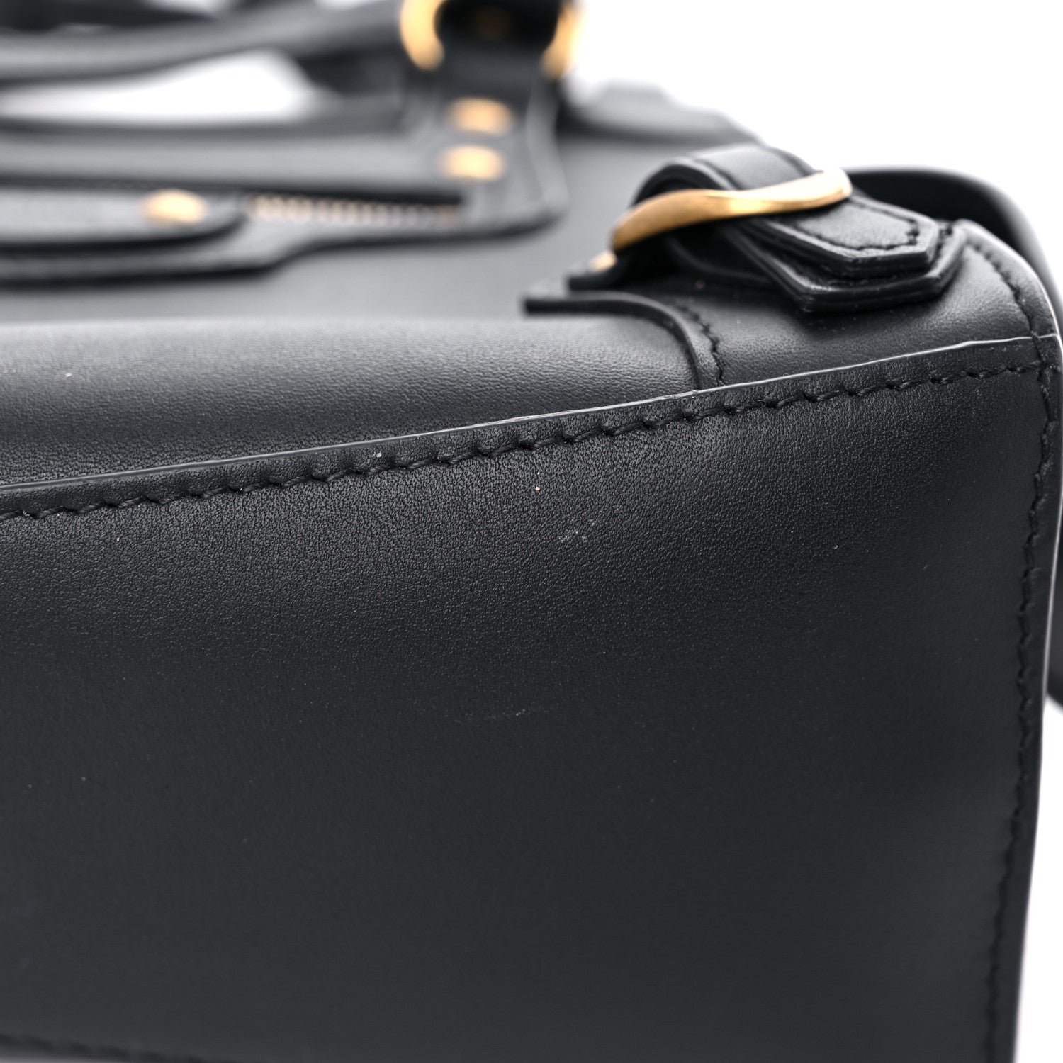 Balenciaga Smooth Calfskin Neo Classic Gold Hardware Mini City Black 9 of 10