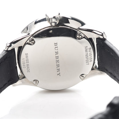 Burberry Stainless Steel Calfskin Diamond Mother of Pearl 32mm Classic Round Quartz Watch BU10106 4 of 4