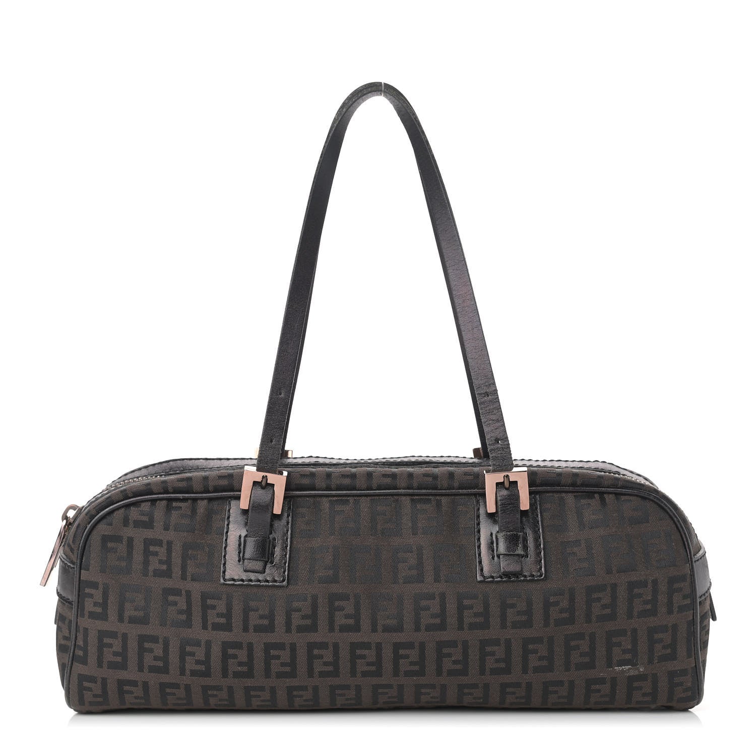 Fendi Zucchino Small Buckle Tote Brown 1 of 14