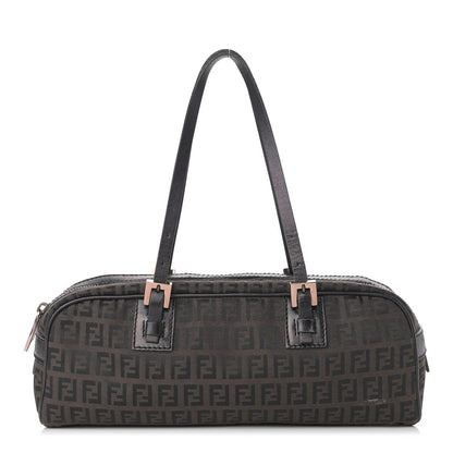 Fendi Zucchino Small Buckle Tote Brown 1 of 14