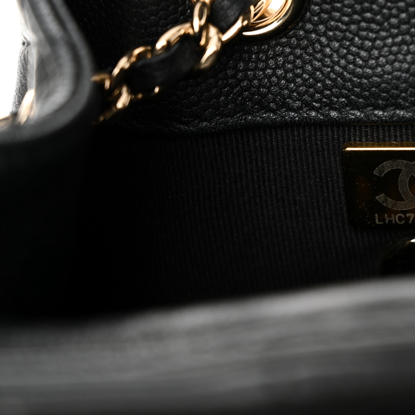 Caviar Quilted Pockets Backpack Black