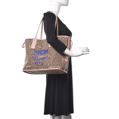 MCM Visetos Medium Liz Reversible Shopper Tote Soft Pink 4 of 17