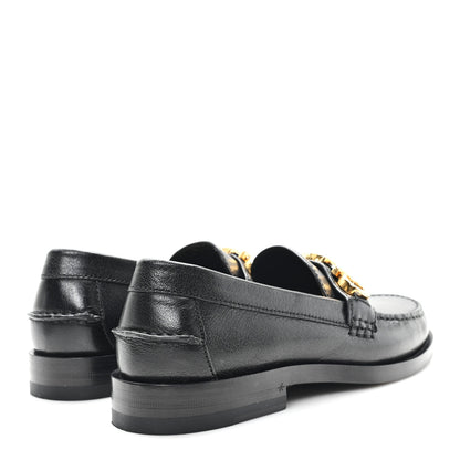Gucci Goatskin Womens Logo 15mm Loafers 35.5 Black 5 of 10