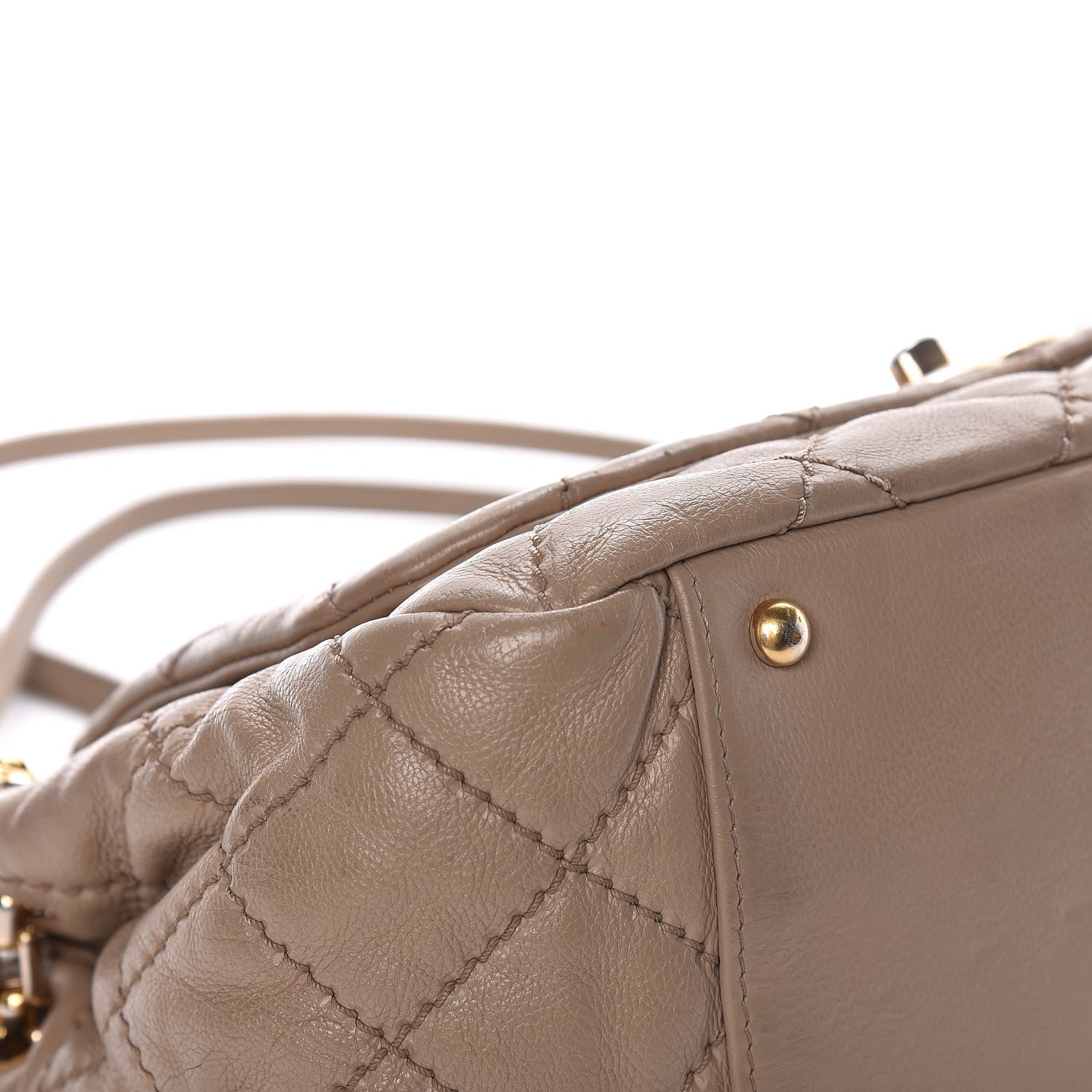 Chanel Calfskin Quilted Retro Chain Accordion Flap Beige 9 of 13