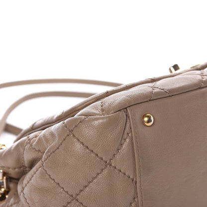 Chanel Calfskin Quilted Retro Chain Accordion Flap Beige 9 of 13