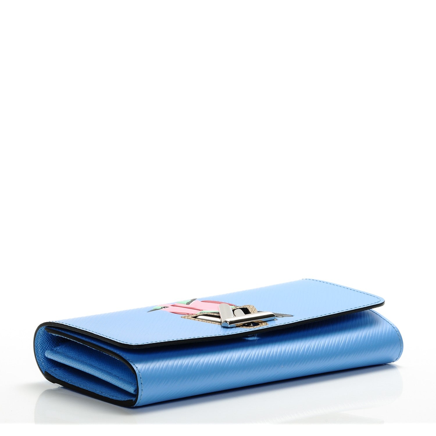 Louis Vuitton Epi Tropical Birds Twist Wallet Bleuet 4 of 6