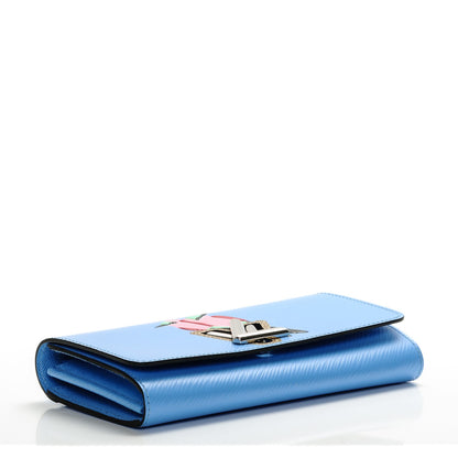 Louis Vuitton Epi Tropical Birds Twist Wallet Bleuet 4 of 6