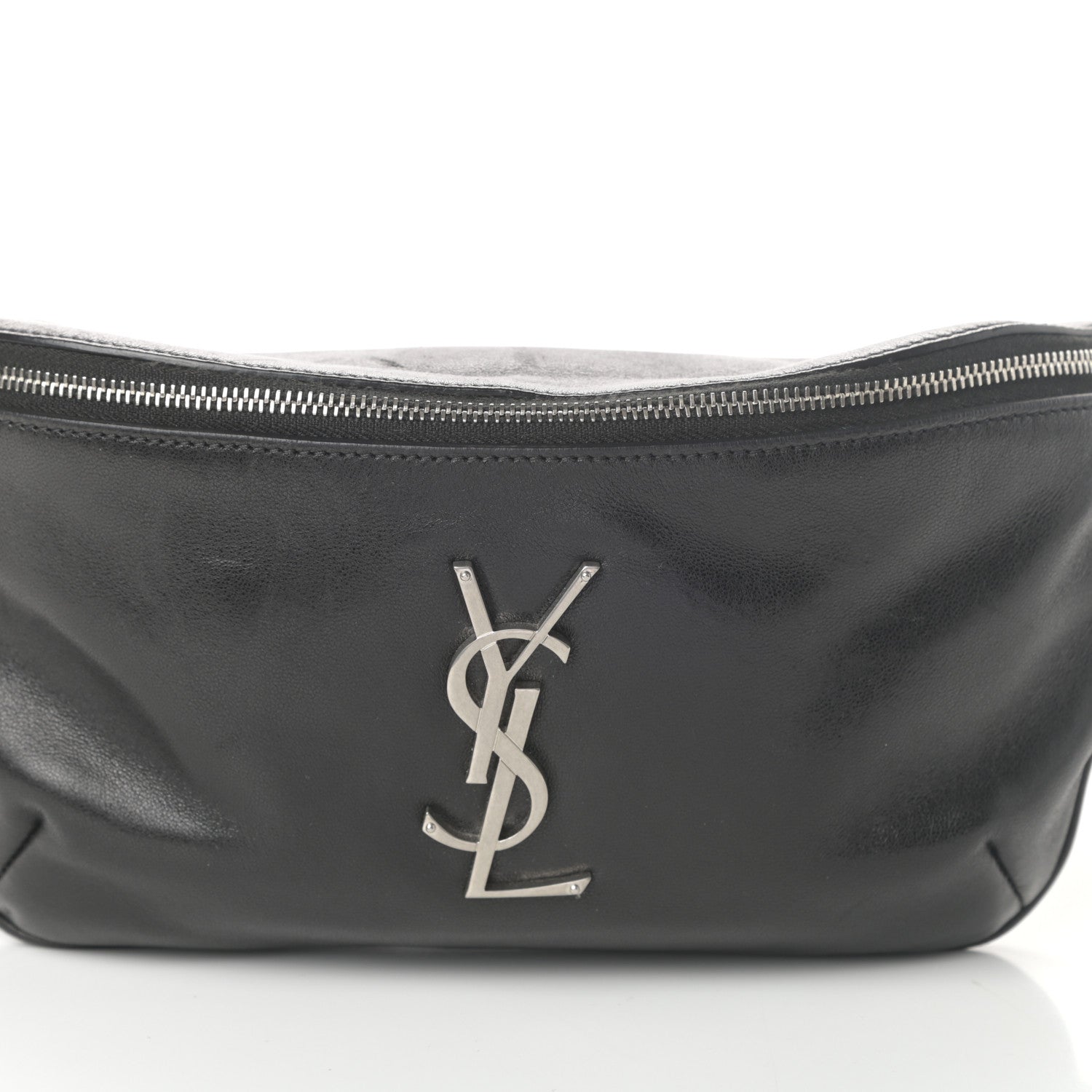 Saint Laurent Calfskin Monogram Belt Bag Black 7 of 9